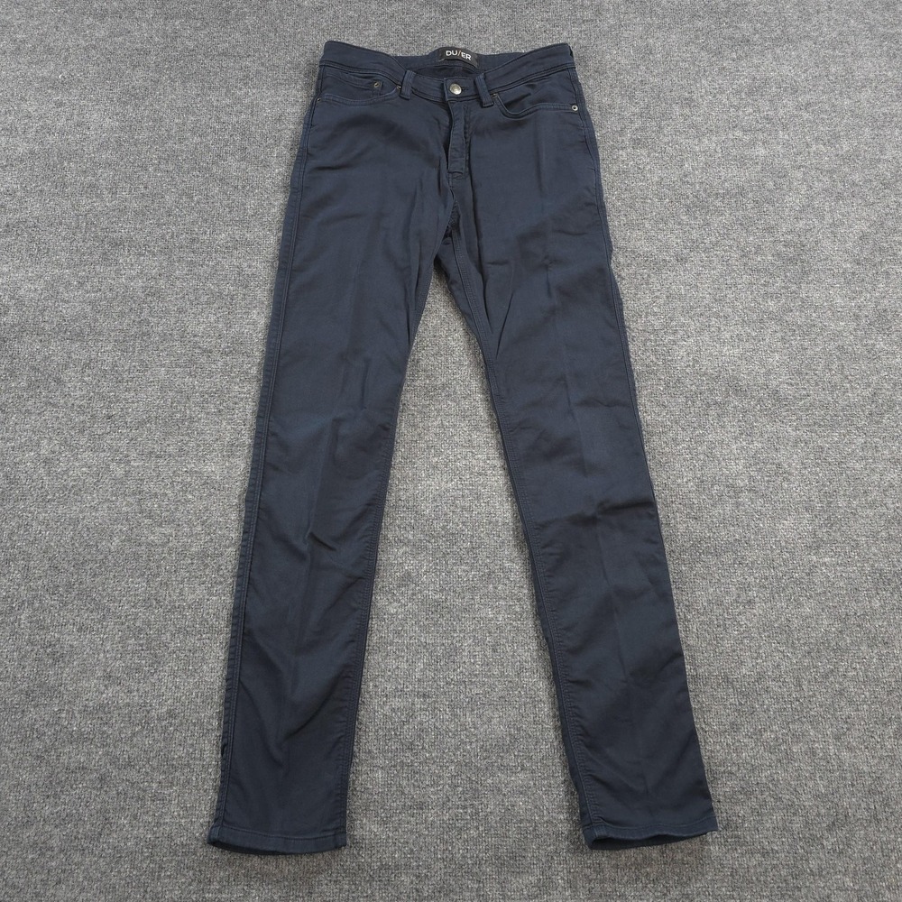 DUER Pants Mens 31x34 Navy Blue No Sweat N2X Slim Fit Stretch Casual Outdoors